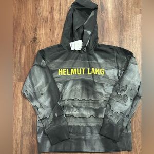 Helmut Lang Tie-Dye Logo print Hoodie